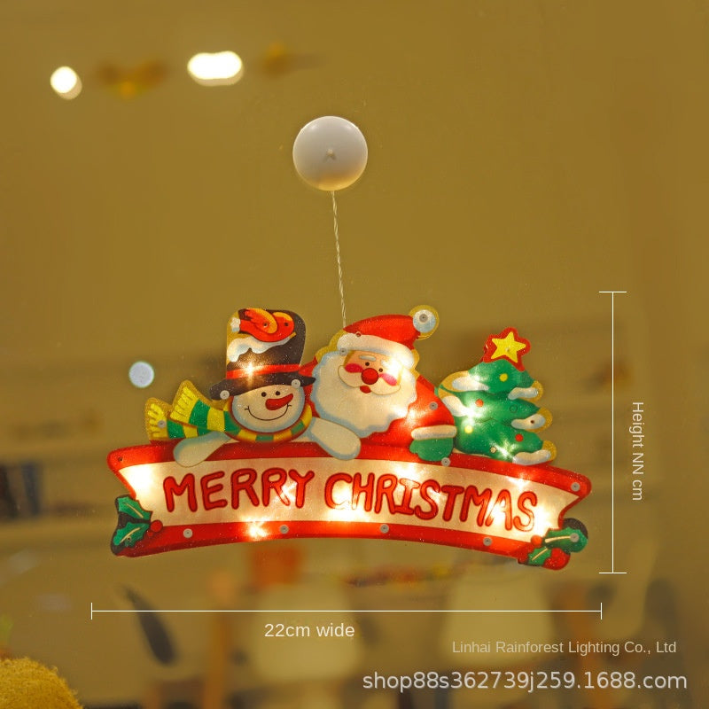 【60%OFF】🎄Lumină LED🧑🎄 cu cupă ❄️de aspirare 🫎decorativă de Crăciun🛷