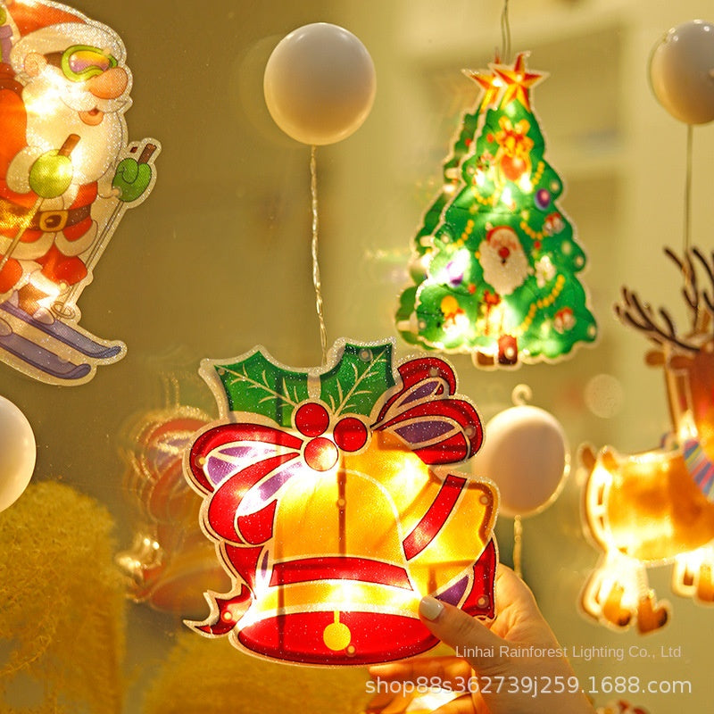 【60%OFF】🎄Lumină LED🧑🎄 cu cupă ❄️de aspirare 🫎decorativă de Crăciun🛷