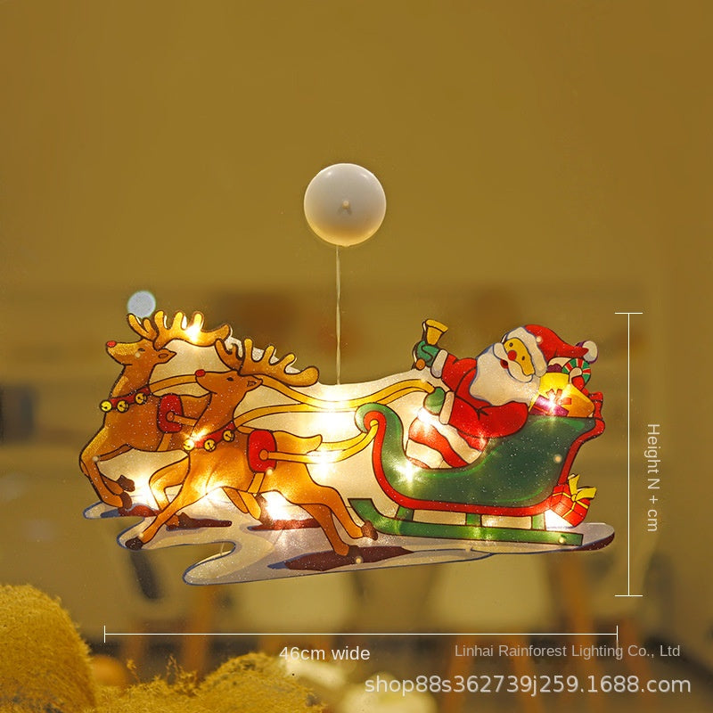 【60%OFF】🎄Lumină LED🧑🎄 cu cupă ❄️de aspirare 🫎decorativă de Crăciun🛷