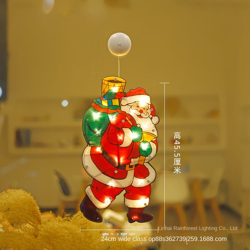 【60%OFF】🎄Lumină LED🧑‍🎄 cu cupă ❄️de aspirare 🫎decorativă de Crăciun🛷