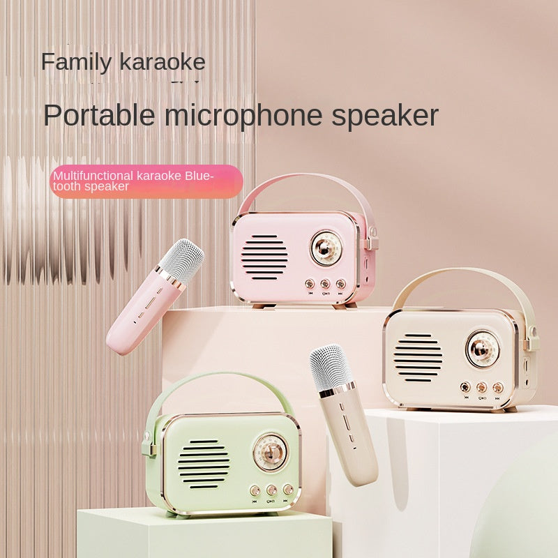 [50% OFF] 2024 Noul karaoke portabil fără fir cu microfon, casă mică KTV cântând în aer liber difuzor Bluetooth