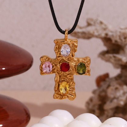 [50% OFF] ✝️Colier cu cruce vintage de nișă de 18K🌹