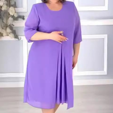 【50%OFF】【S-5XL】💐👩2024 Rochie cu talie înaltă care acoperă carnea vară💗🌹