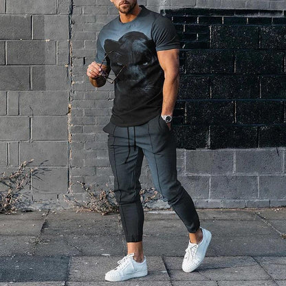 [50% OFF] [s-4xl]👨👕Set casual nou pentru bărbați cu 🚬mânecă scurtă la modă din două piese🕶️