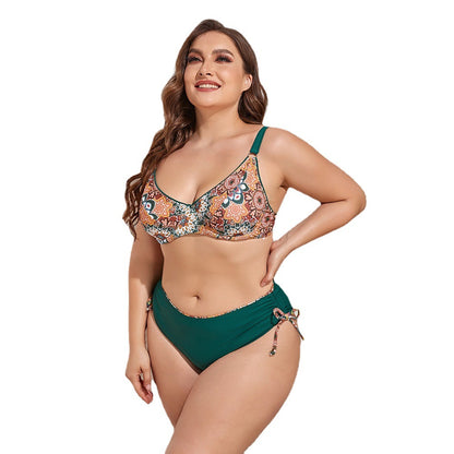 [50% OFF] 💐[L-4XL] 🫦2024 Costum de baie bikini sexy cu imprimeu nou de marime mare👙🏖️