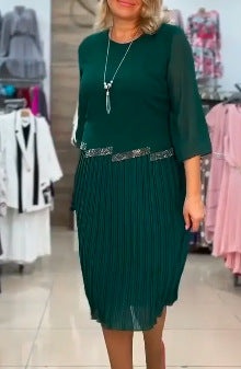 [S-5XL]👸2024 Rochie de damă elegantă, plisată, aerisită 👗🎉