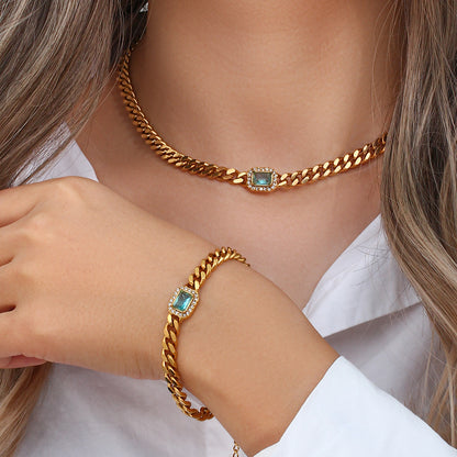 [50% OFF] ❤️💎2024 La modă și versatilă, brățară cu lanț de claviculă de 18k 📿