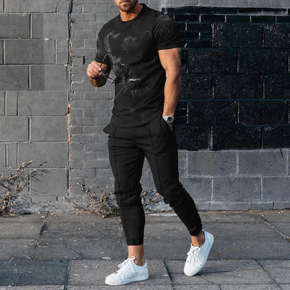 [50% OFF] [s-4xl]👨👕Set casual nou pentru bărbați cu 🚬mânecă scurtă la modă din două piese🕶️