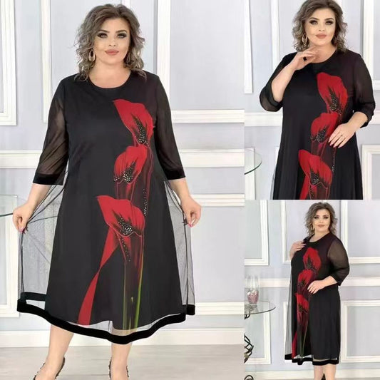 🔥60%OFF🎉【S-5XL】2024 Rochie elegantă și rafinată din tifon negru