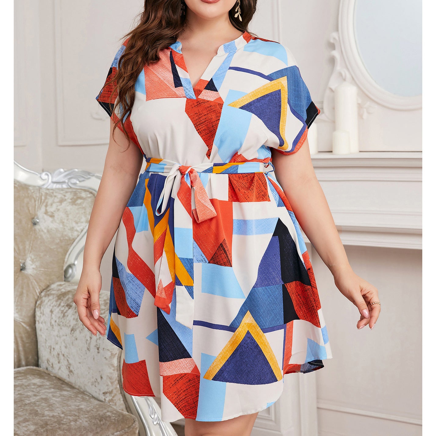 【50%OFF】💐【XL-4XL】👩2024 Rochie dama de slabit cu talie inalta⛱️