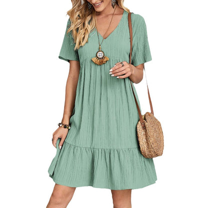 [50% OFF]2024 Summer Casual Slim Waist Flowing Dress