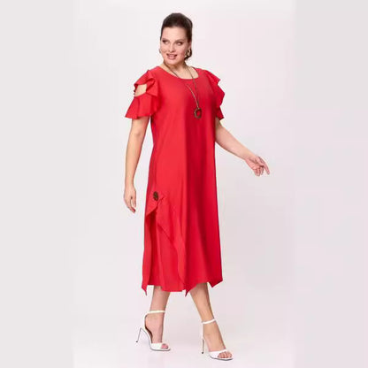 [50% OFF] 👗2024 popular rochie de 💗culoare solidă proaspătă, dulce, slăbitoare💐