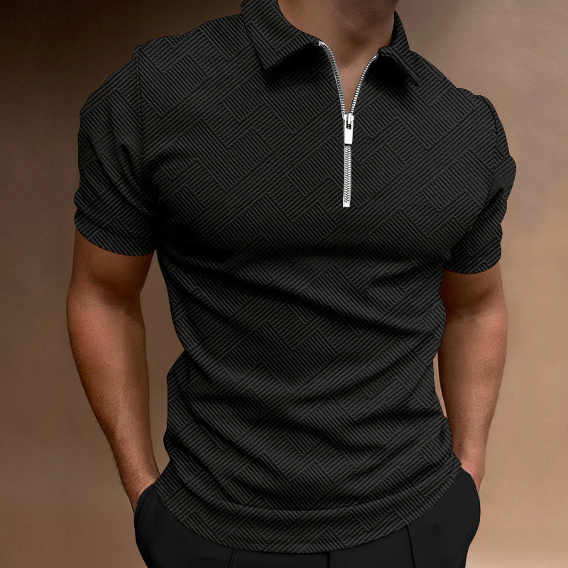 [50% OFF]👨[S-3XL]👕2024 nou tricou polo cu mâneci scurte pentru bărbați din jacquard🏍️