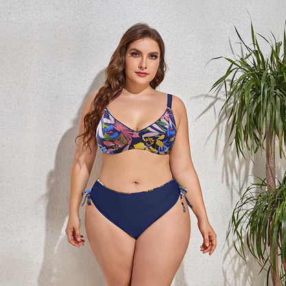 [50% OFF] 💐[L-4XL] 🫦2024 Costum de baie bikini sexy cu imprimeu nou de marime mare👙🏖️