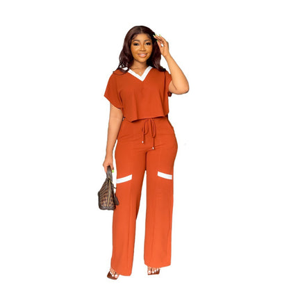 [50% OFF] 👚🌹2024 Summer Fashion Culoare solidă Casual cu mâneci scurte Set🎀 💐