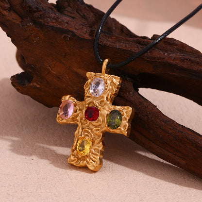 [50% OFF] ✝️Colier cu cruce vintage de nișă de 18K🌹