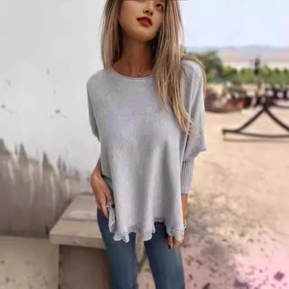 【S-5XL】👩2024 nou pulover largi de toamnă și iarnă🧶ciucuri💗