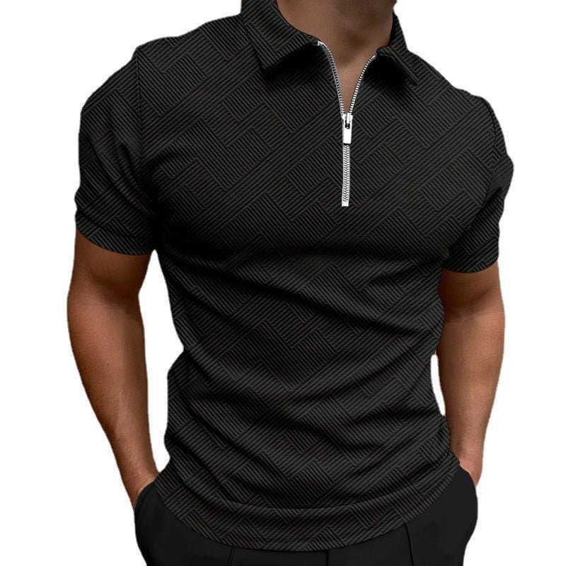 [50% OFF]👨[S-3XL]👕2024 nou tricou polo cu mâneci scurte pentru bărbați din jacquard🏍️