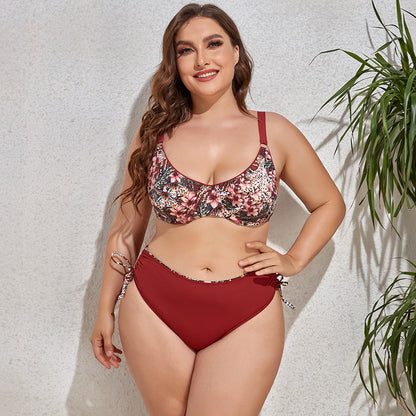 [50% OFF] 💐[L-4XL] 🫦2024 Costum de baie bikini sexy cu imprimeu nou de marime mare👙🏖️