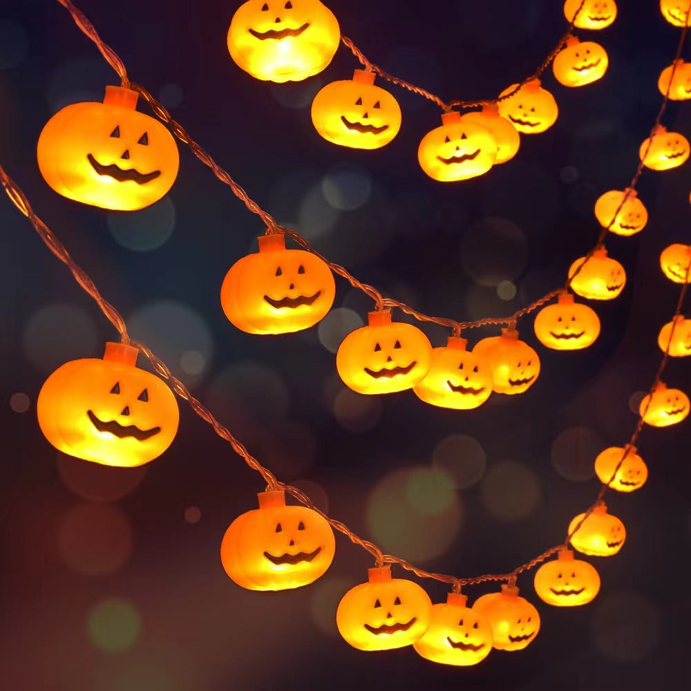 [50% OFF]Șir decorativ de lumină de Halloween, lumina atmosferei de dovleac din desene animate de Crăciun