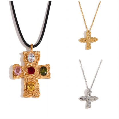 [50% OFF] ✝️Colier cu cruce vintage de nișă de 18K🌹