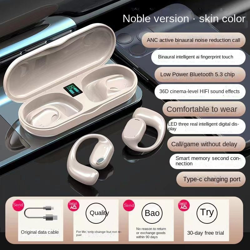 [50% OFF]   Căști wireless, conducere osoasă Bluetooth, fără mișcare a urechii, fără pierdere a calității ridicate a sunetului