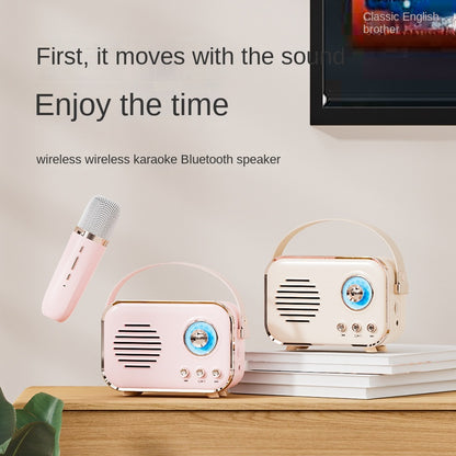 [50% OFF] 2024 Noul karaoke portabil fără fir cu microfon, casă mică KTV cântând în aer liber difuzor Bluetooth