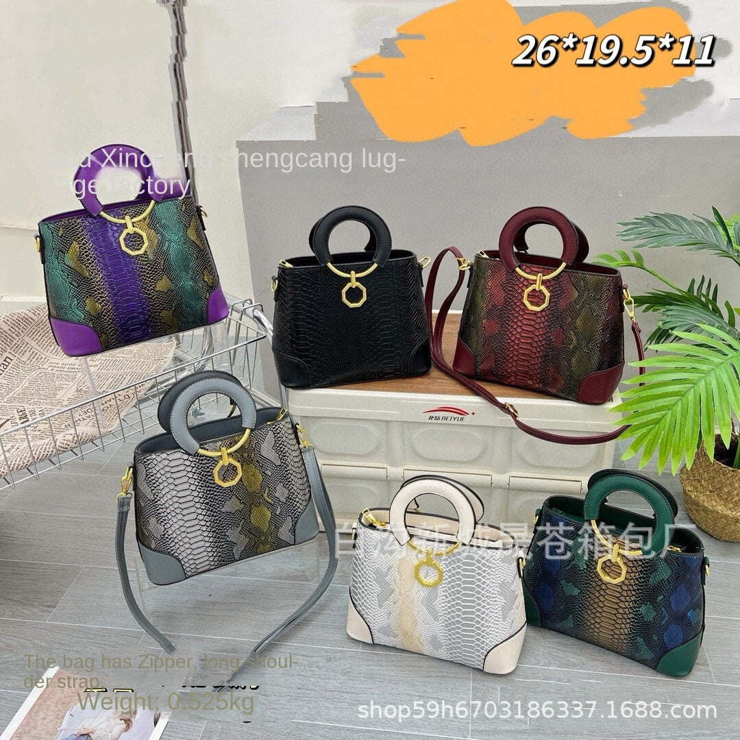 [50% OFF] 2024👜 Geantă Kelly cu imprimeu șarpe vintage 💗