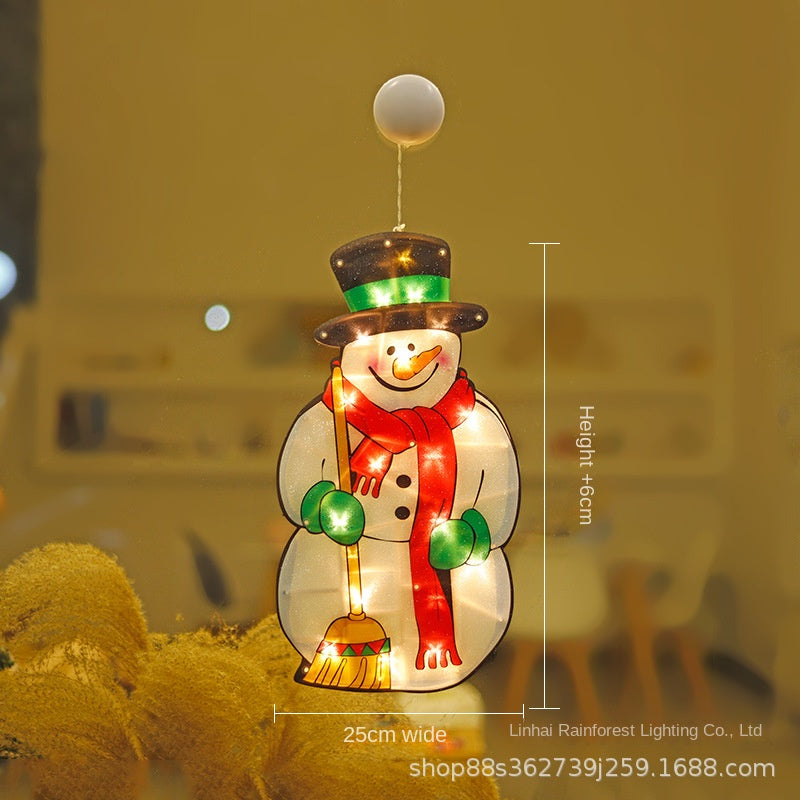 【60%OFF】🎄Lumină LED🧑‍🎄 cu cupă ❄️de aspirare 🫎decorativă de Crăciun🛷