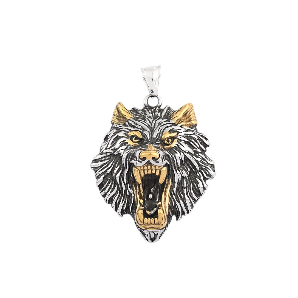 [50% OFF]2024 Bărbați Vintage personalizat Wolf Head pandantiv colier