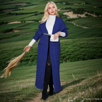 👩2024 pulover la modă casual cu răsucire lungă🧶 stil fierbinte🧥